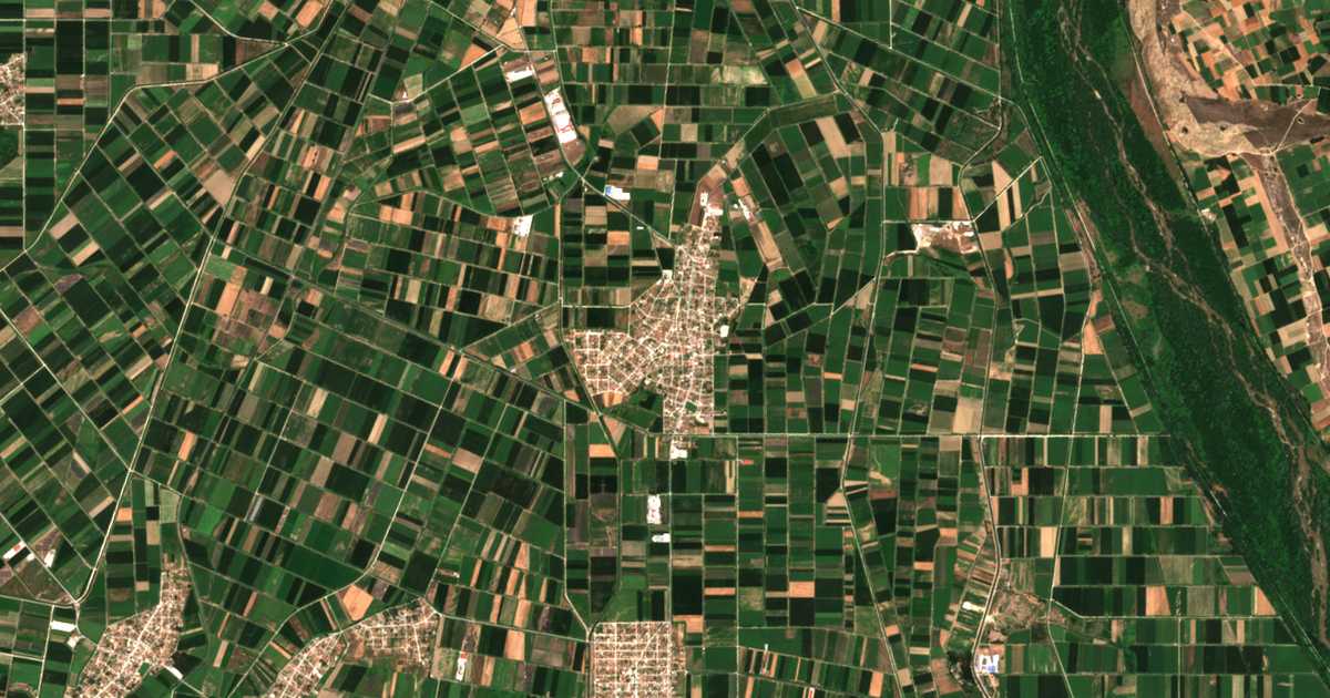 Satellitenkarte von Chrysochórion