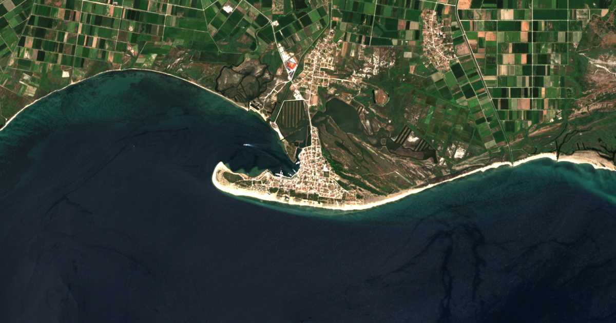 Satellitenkarte von Keramoti
