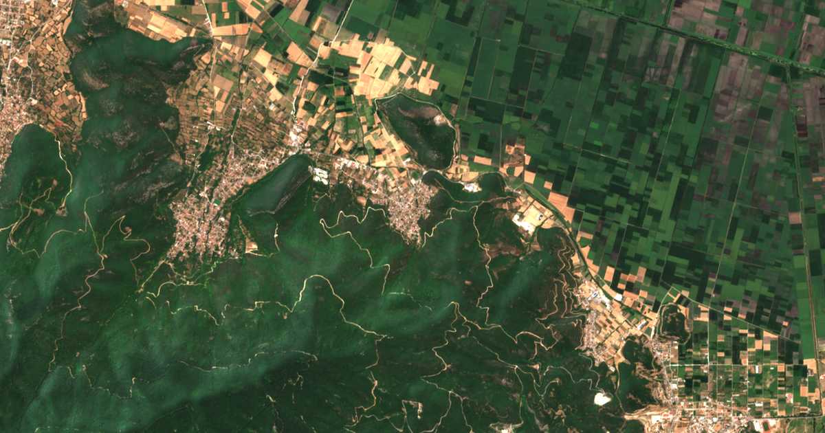 Satellitenkarte von Antifílippoi
