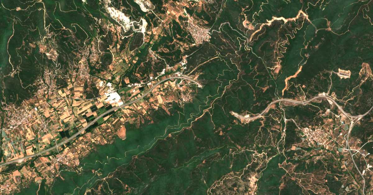 Satellitenkarte von Exochí