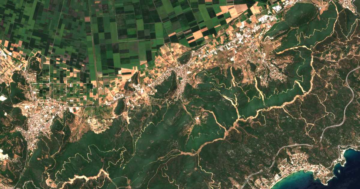 Satellitenkarte von Kokkinóchoma
