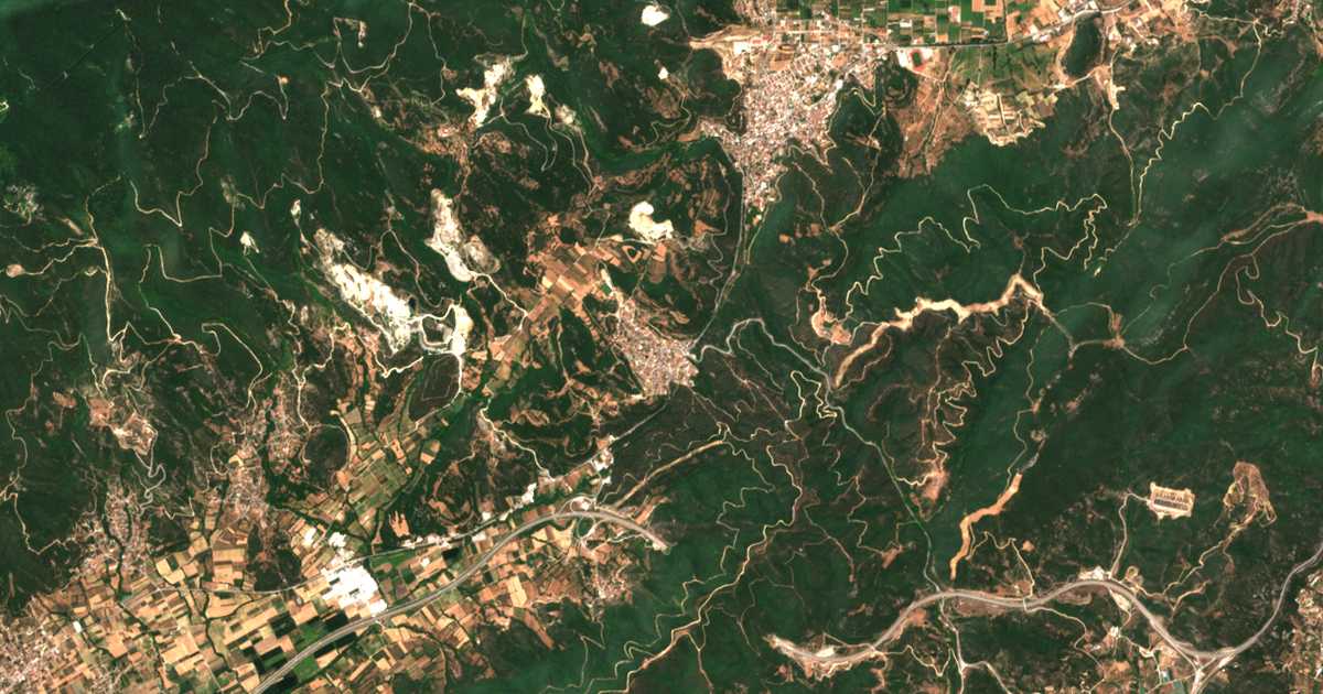 Satellitenkarte von Panagiá