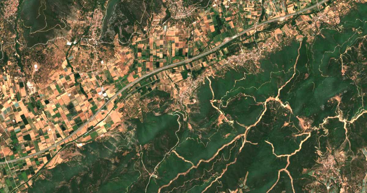 Satellitenkarte von Sidirochórion