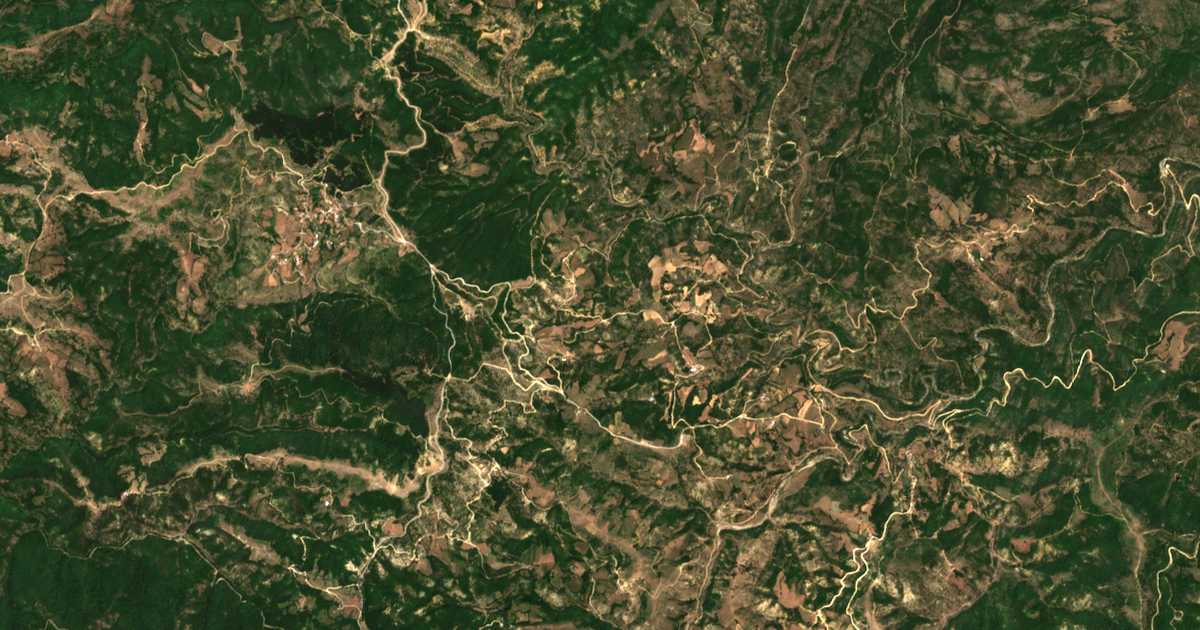 Satellitenkarte von Kerasiá