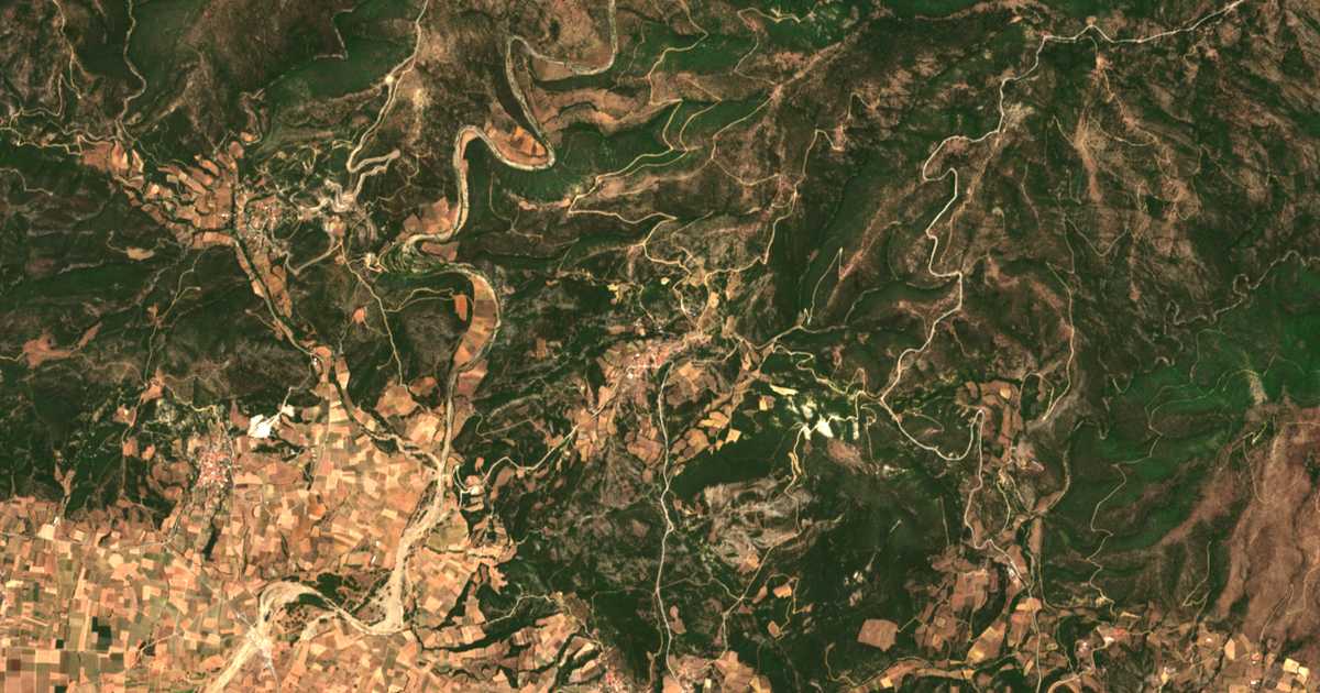 Satellitenkarte von Plagia