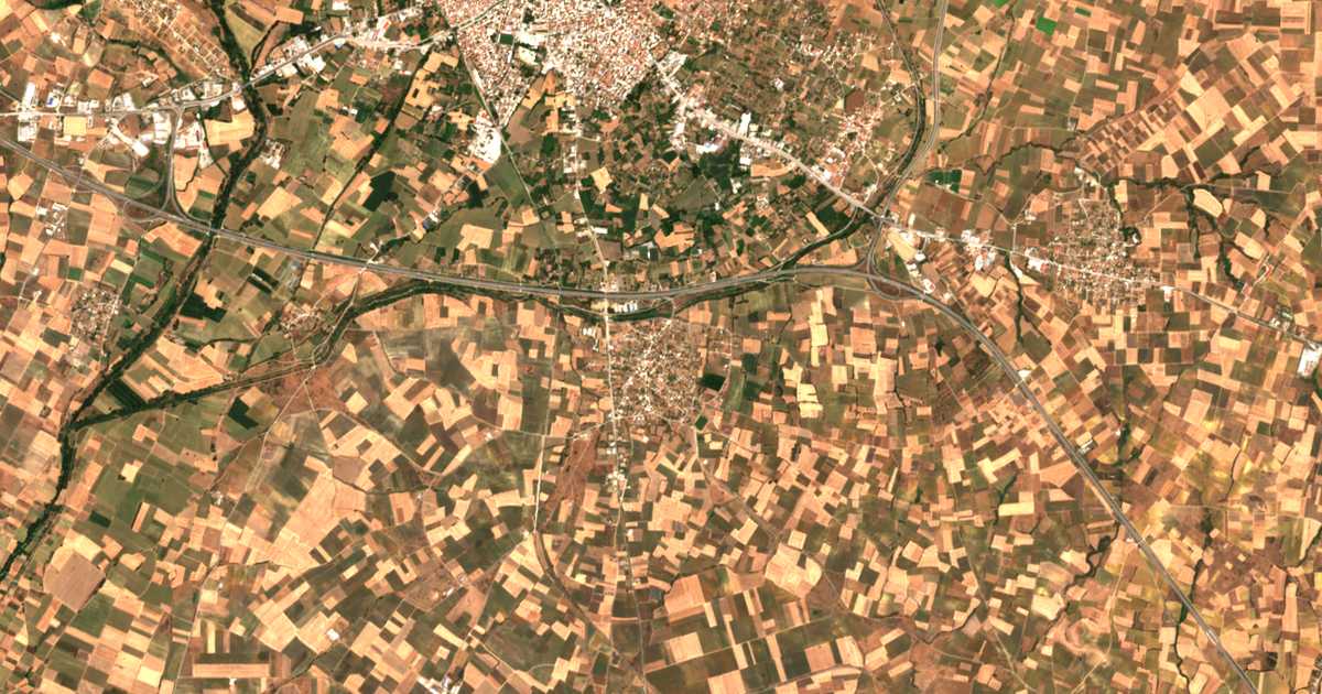 Satellitenkarte von Kósmion