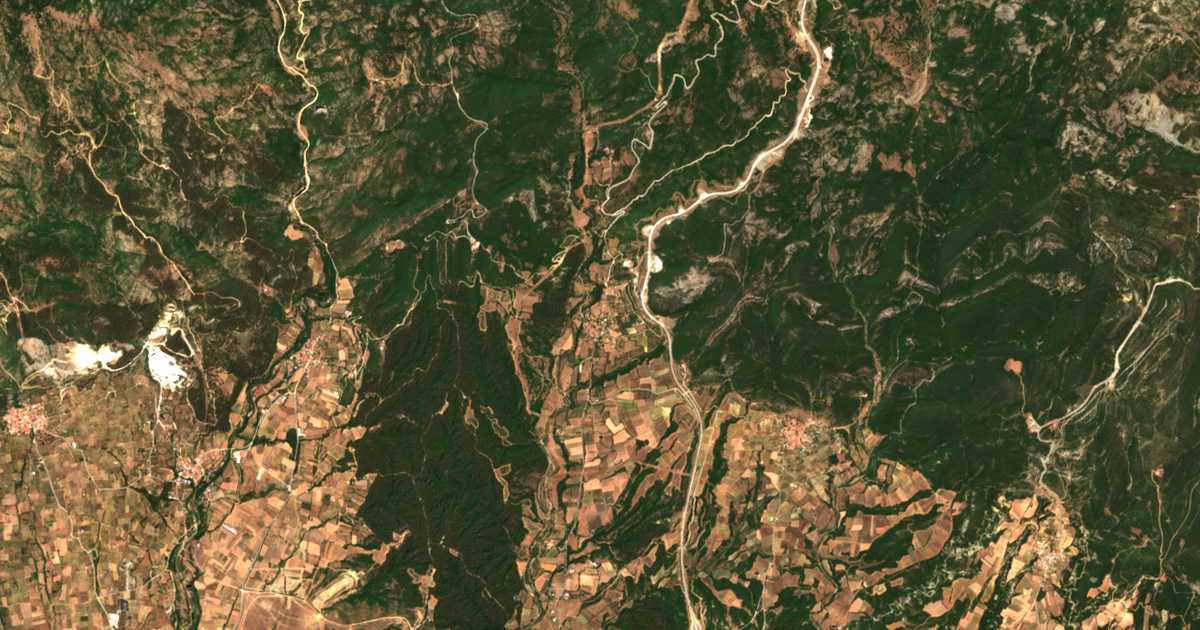 Satellitenkarte von Pándrosos