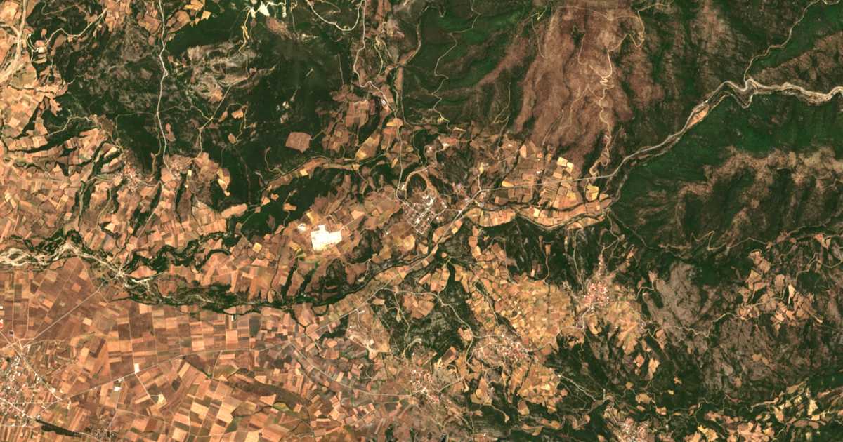 Satellitenkarte von Néa Sánta