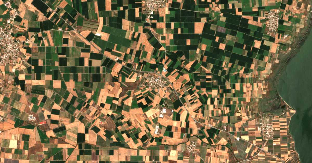 Satellitenkarte von Koutsón