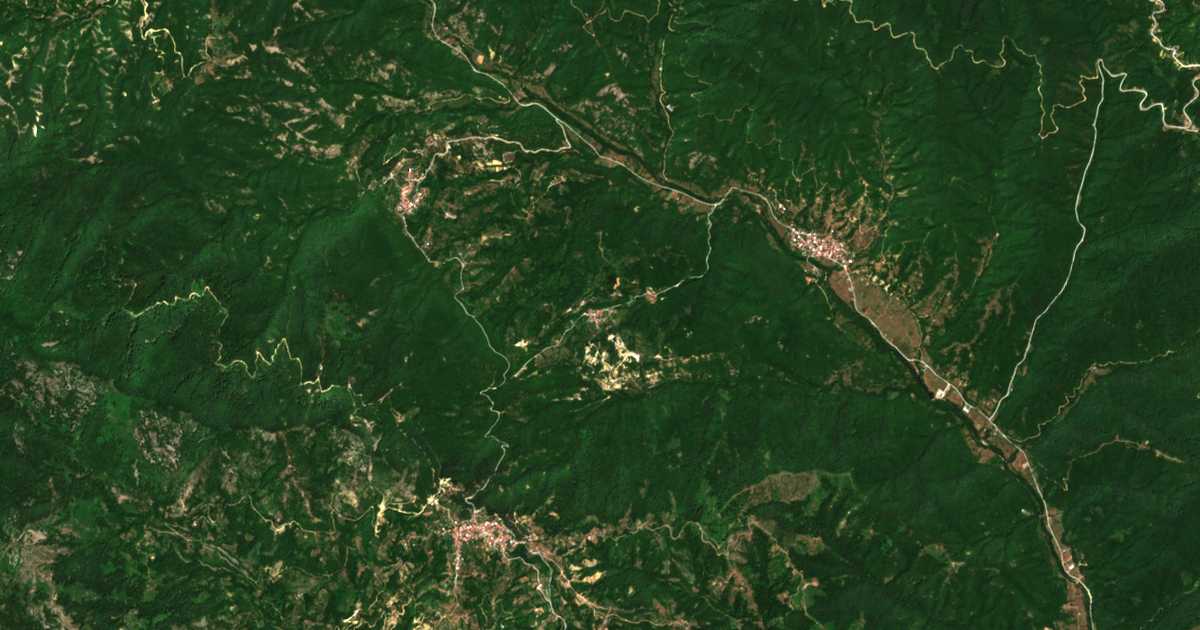 Satellitenkarte von Aimónion