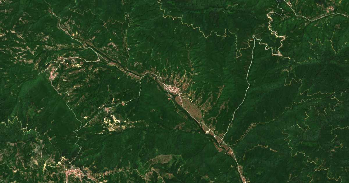 Satellitenkarte von Melivoia Xanthi