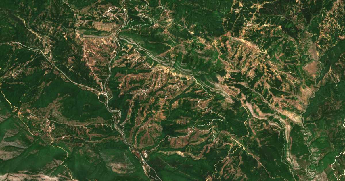 Satellitenkarte von Trígono
