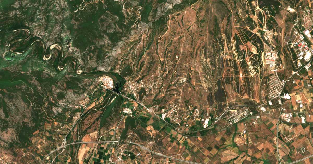 Satellitenkarte von Toxótai