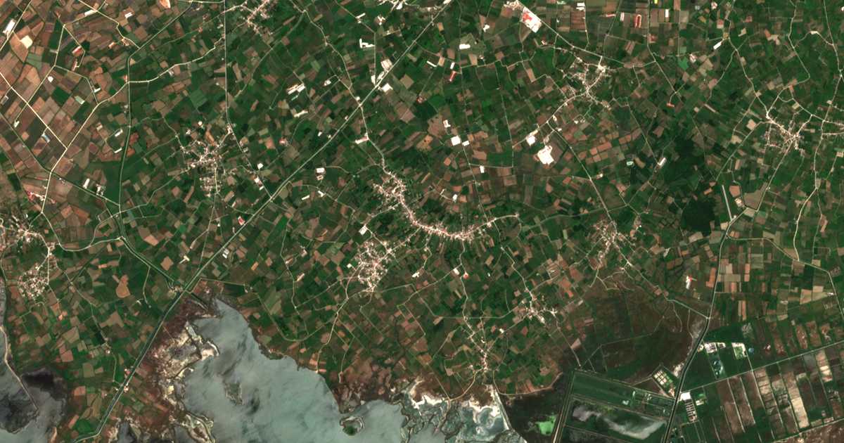 Satellitenkarte von Anéza
