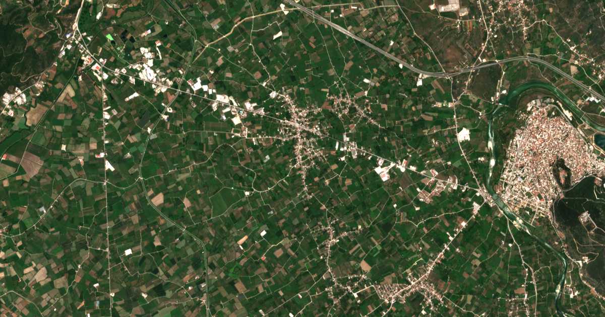 Satellitenkarte von Chalkiádes