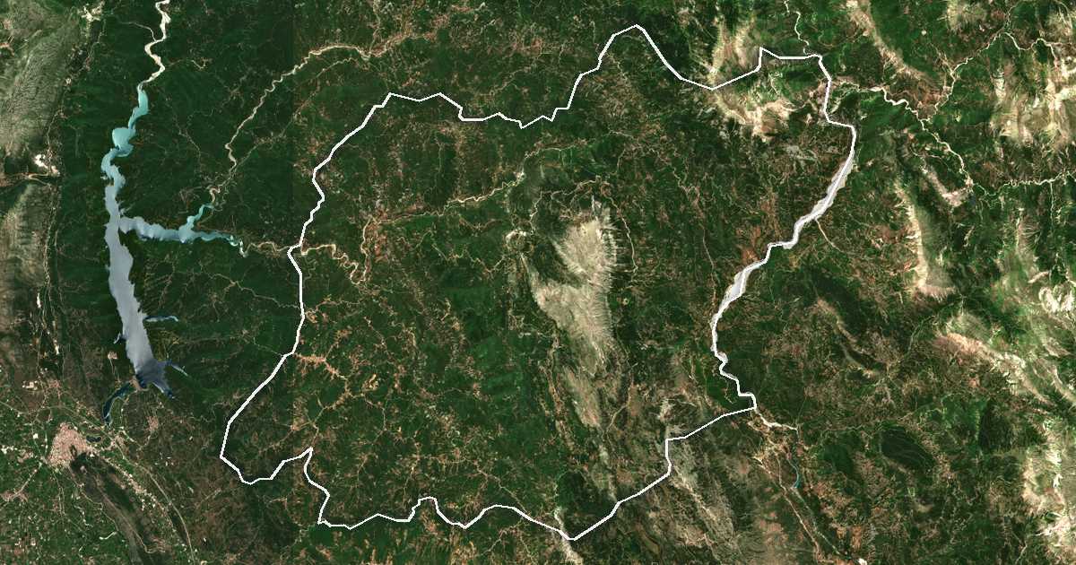 Satellitenbild mit eingezeichneter Grenze: Georgios Karaiskakis