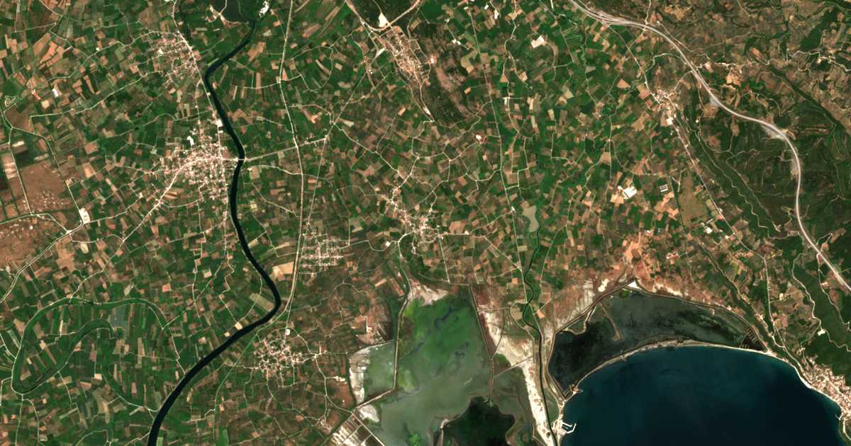 Satellitenkarte von Sykéai
