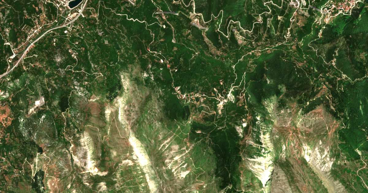 Satellitenkarte von Anthochórion