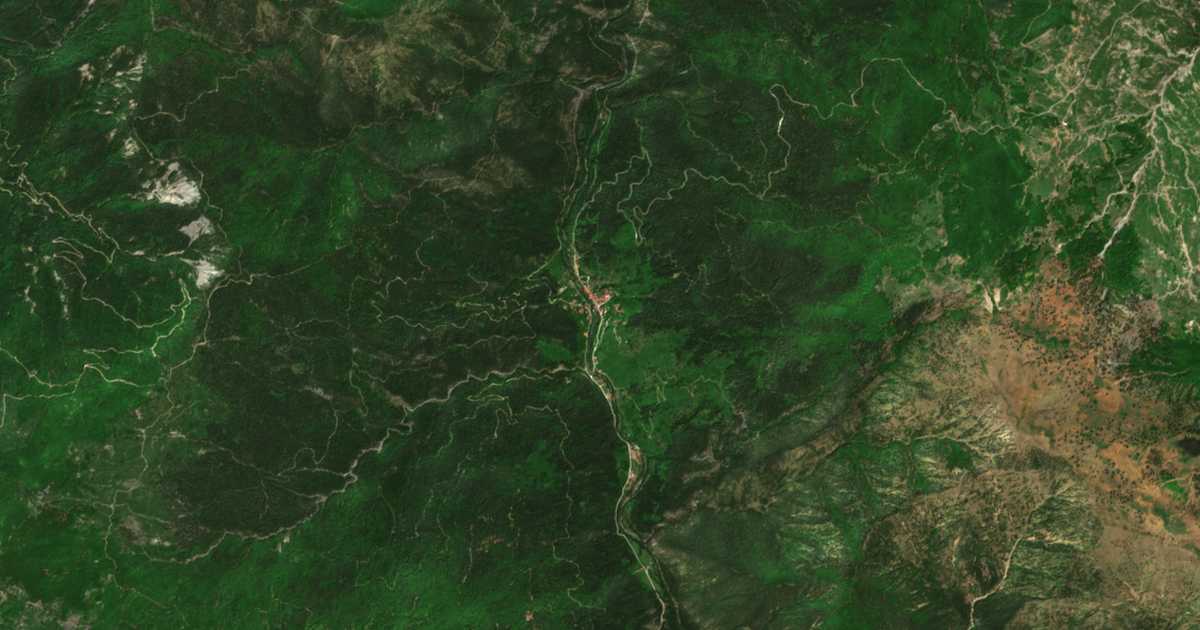 Satellitenkarte von Vovousa