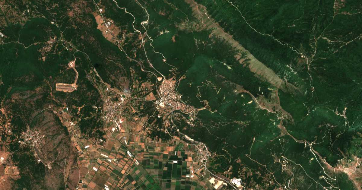 Satellitenkarte von Metamorphosi