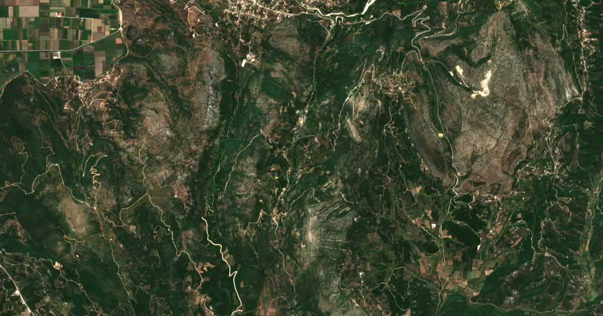 Satellitenkarte von Aidoniá