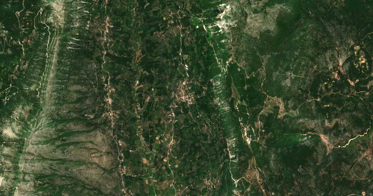 Satellitenkarte von Papadates, Prevezas