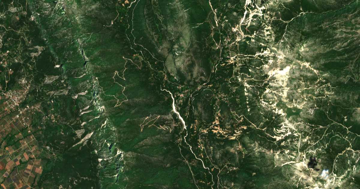 Satellitenkarte von Tsaggari von Thesprotia