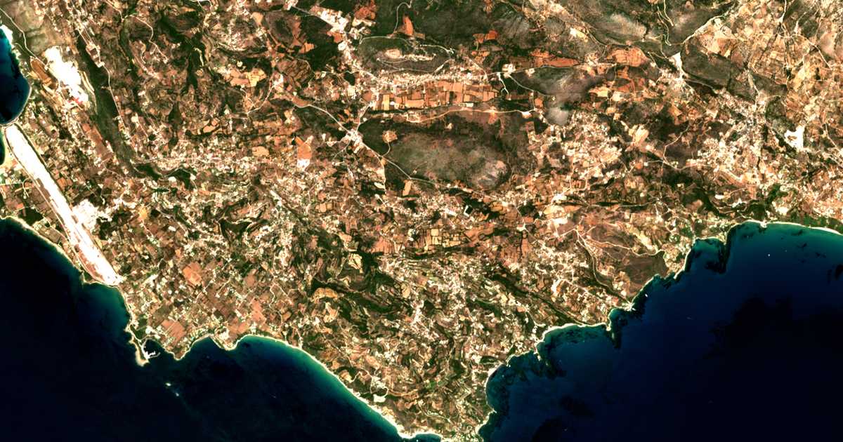 Satellitenkarte von Kerameiaí