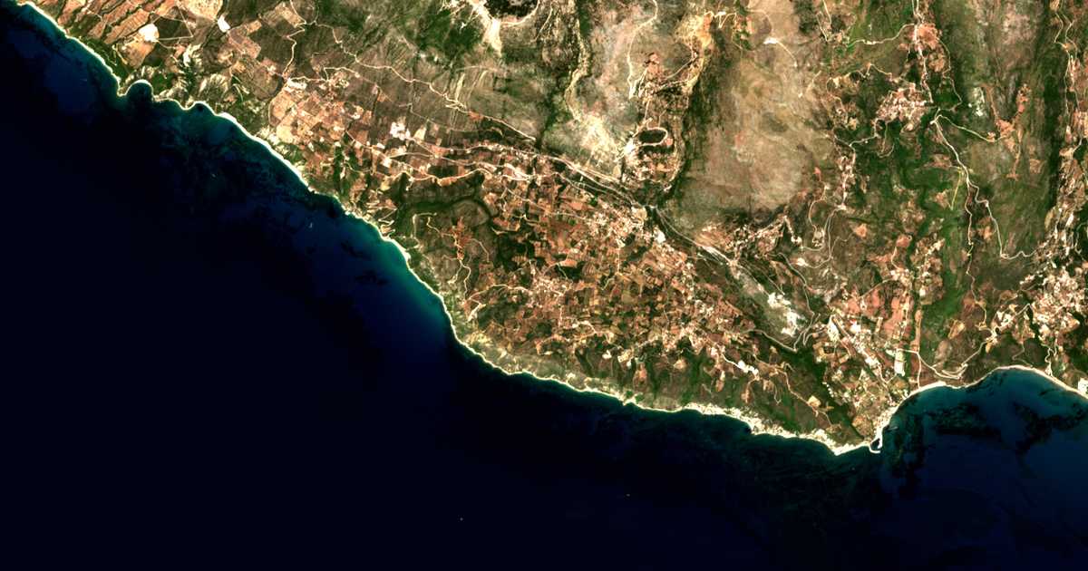 Satellitenkarte von Thirámonas