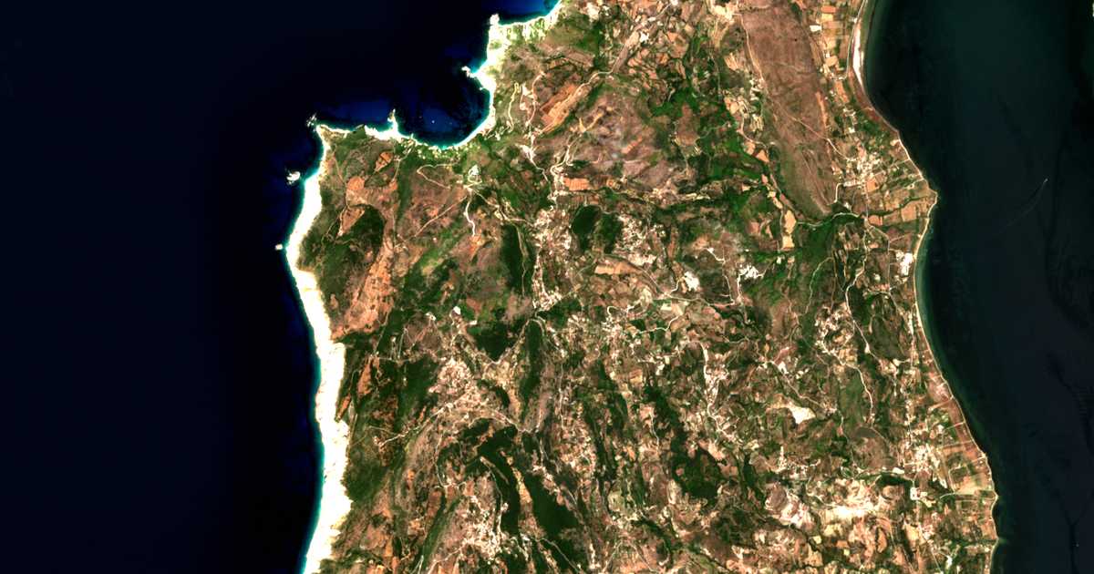 Satellitenkarte von Agía Thékli