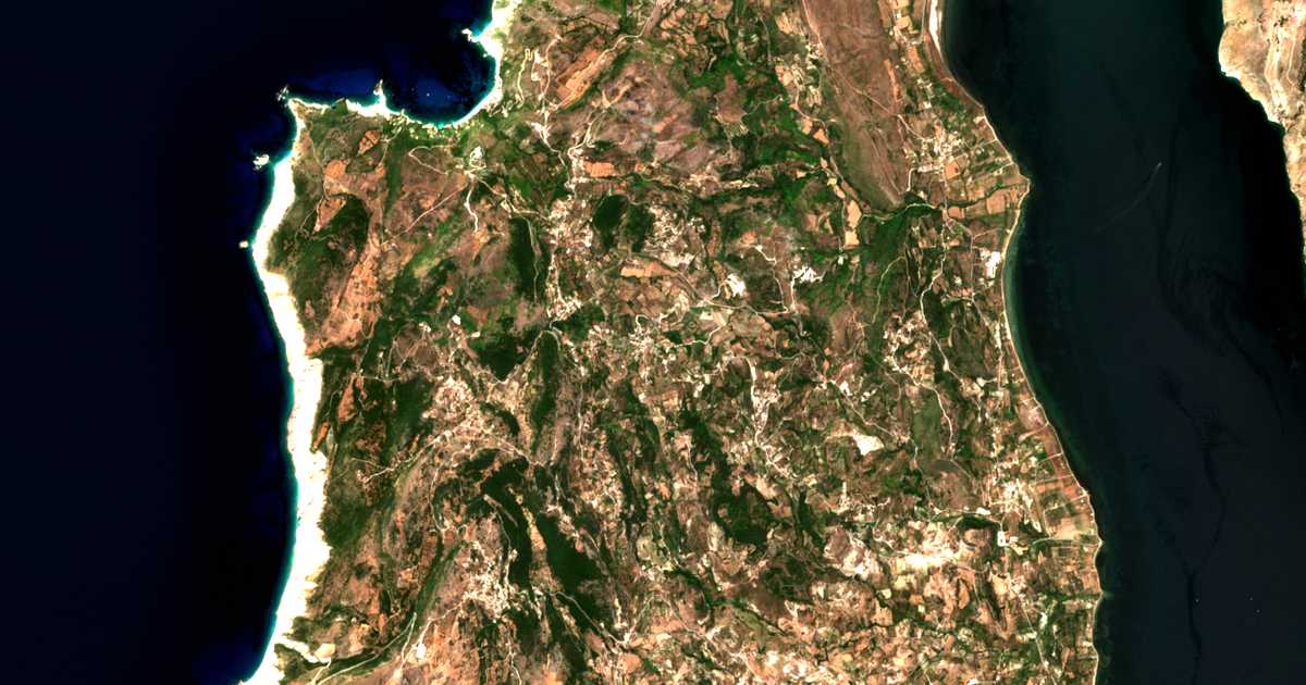 Satellitenkarte von Skinéas