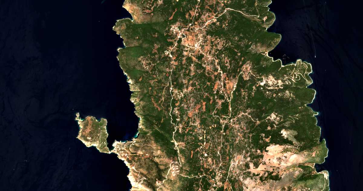 Satellitenkarte von Kothréas