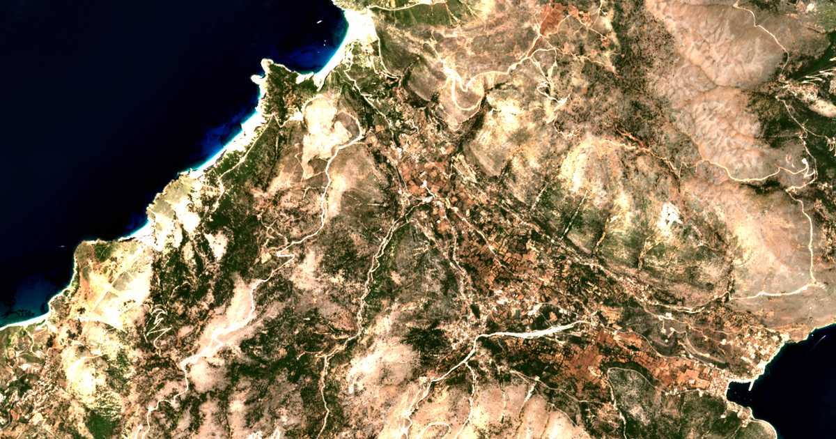 Satellitenkarte von Loukáta