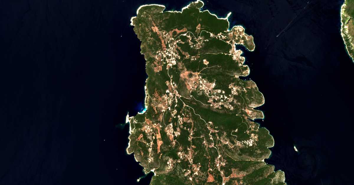Satellitenkarte von Mánganos