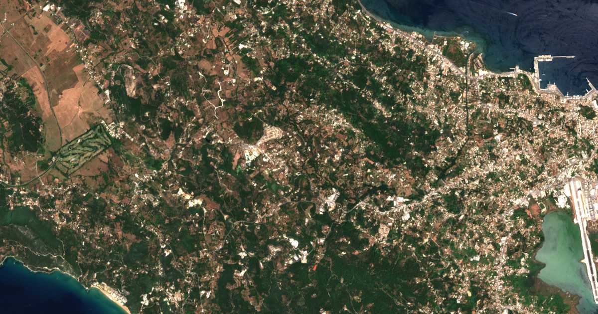 Satellitenkarte von Kassiopi