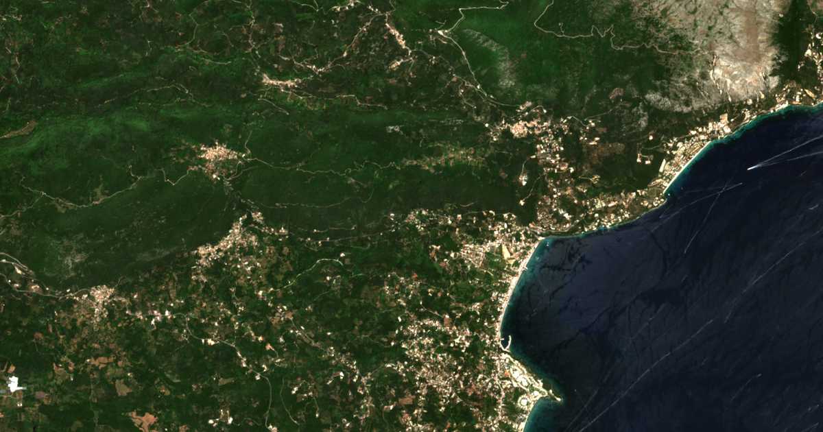 Satellitenkarte von Ágios Márkos