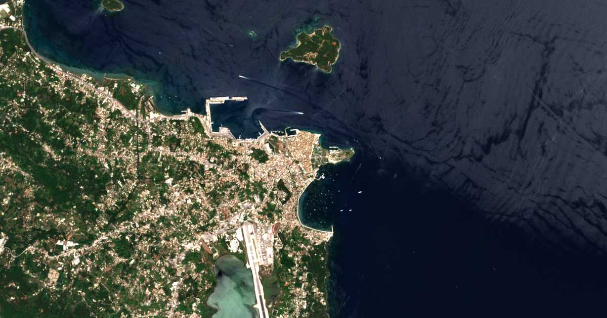 Satellitenkarte von Korfu
