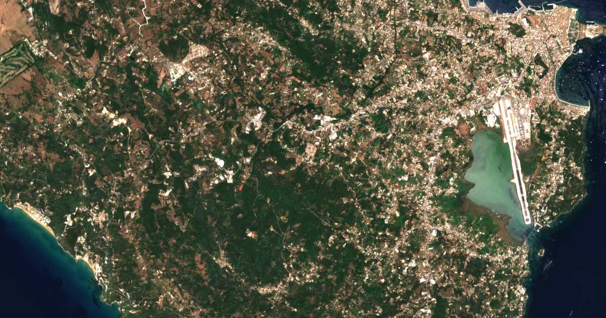 Satellitenkarte von Kompítsion