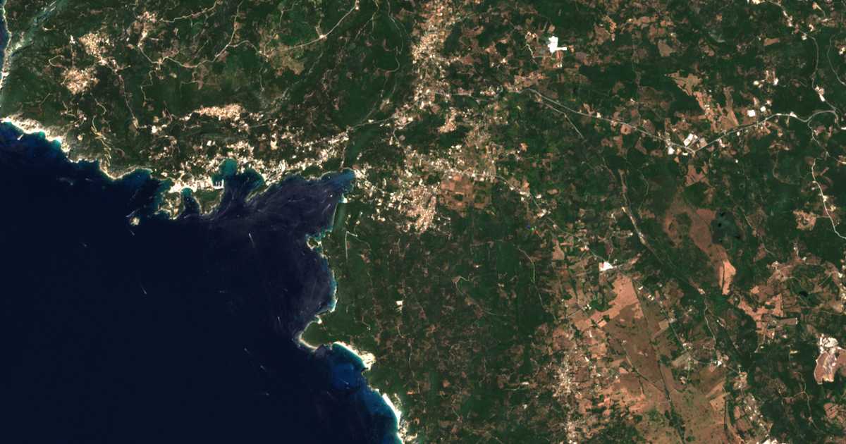 Satellitenkarte von Liapades