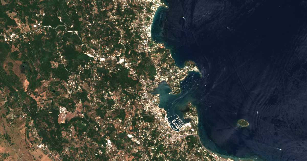 Satellitenkarte von Límni