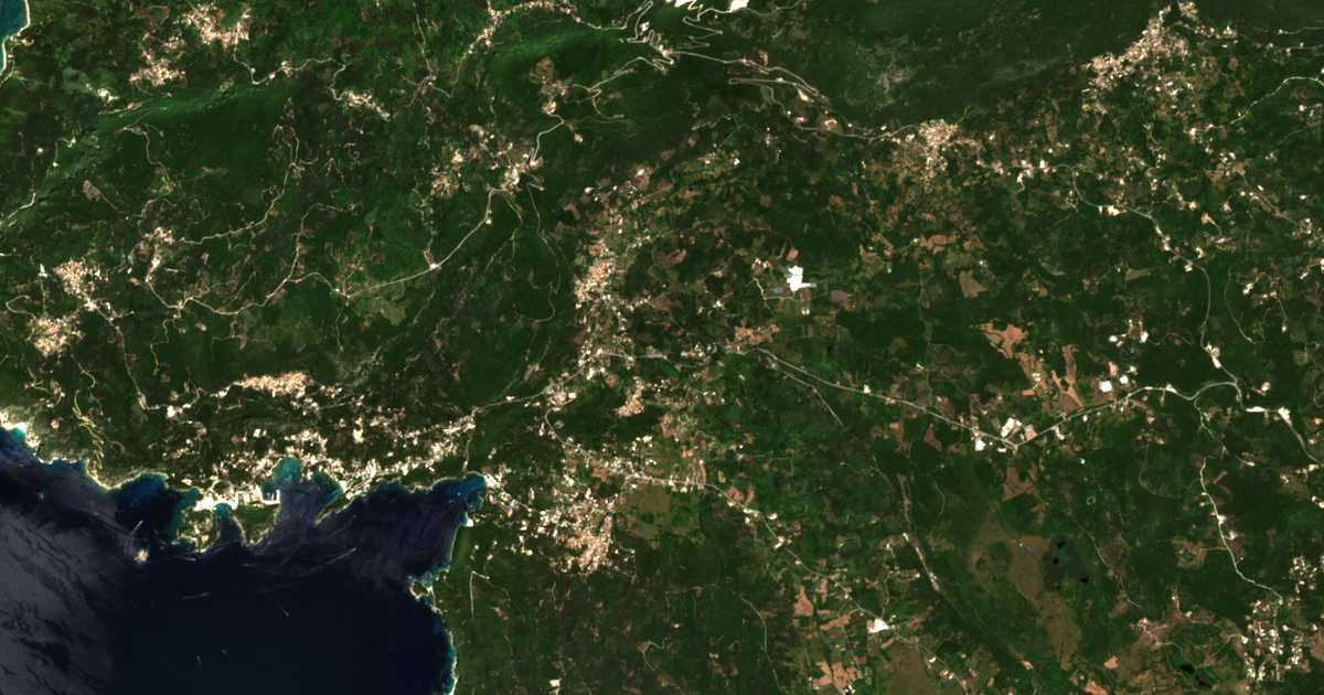 Satellitenkarte von Papathanátika