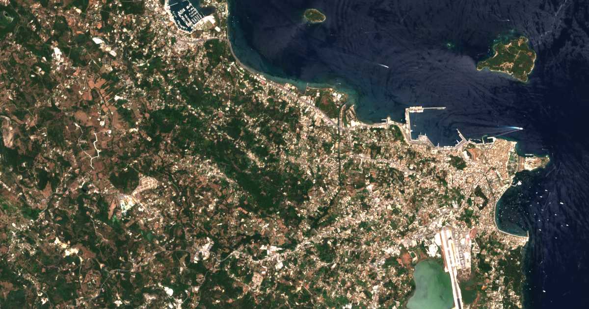 Satellitenkarte von Potamós