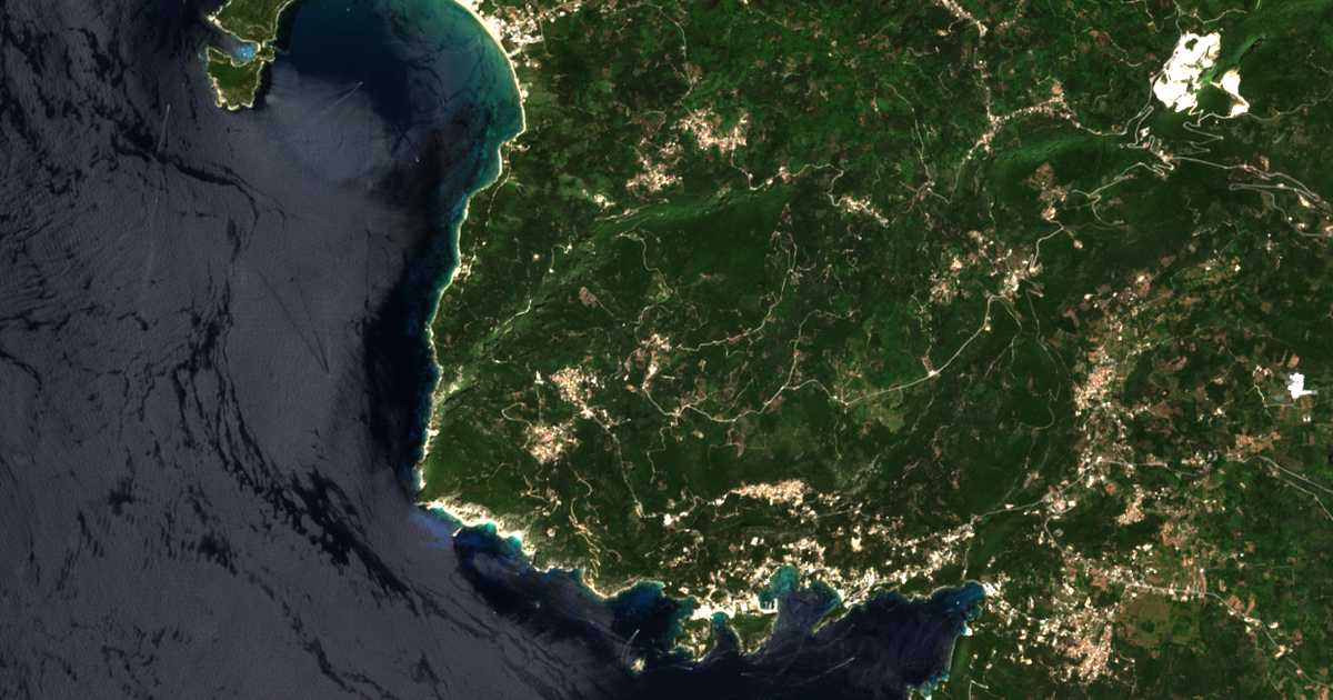 Satellitenkarte von Vístonas