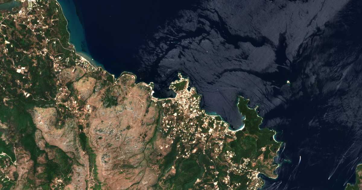 Satellitenkarte von Kassiopi