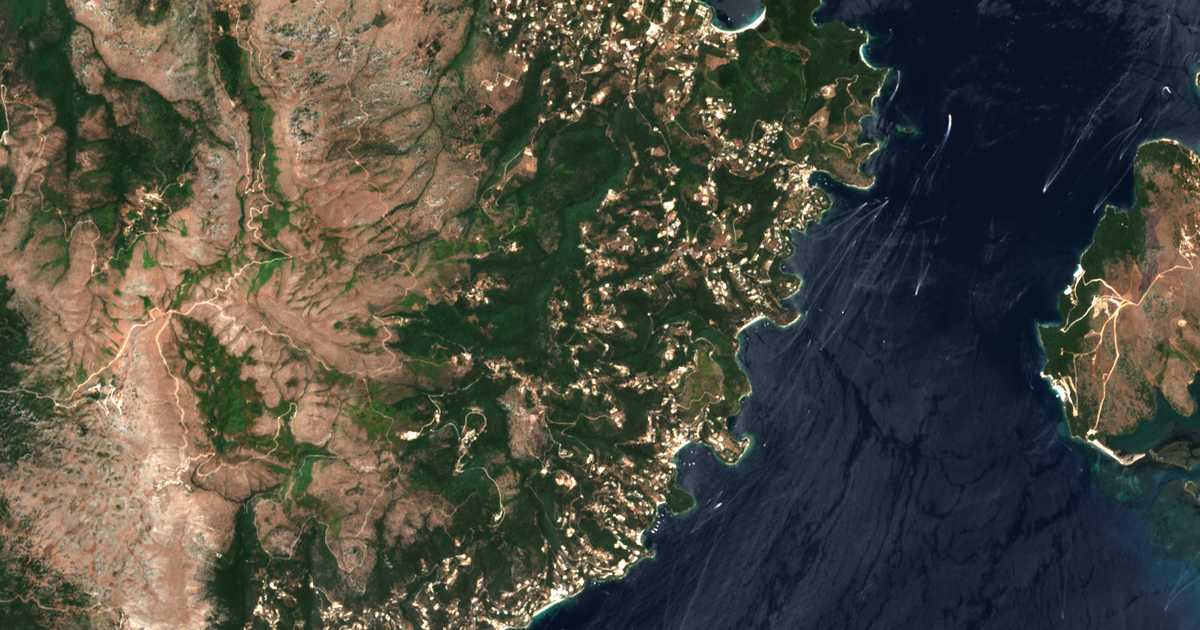Satellitenkarte von Kókkini