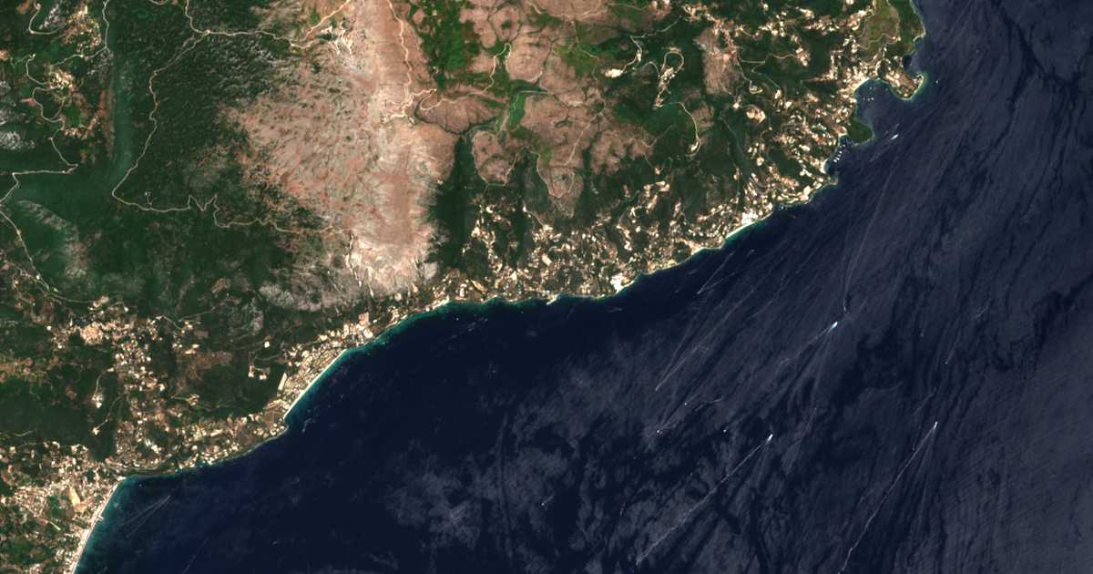 Satellitenkarte von Nisaki