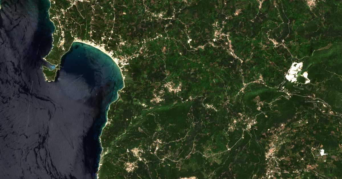 Satellitenkarte von Págoi