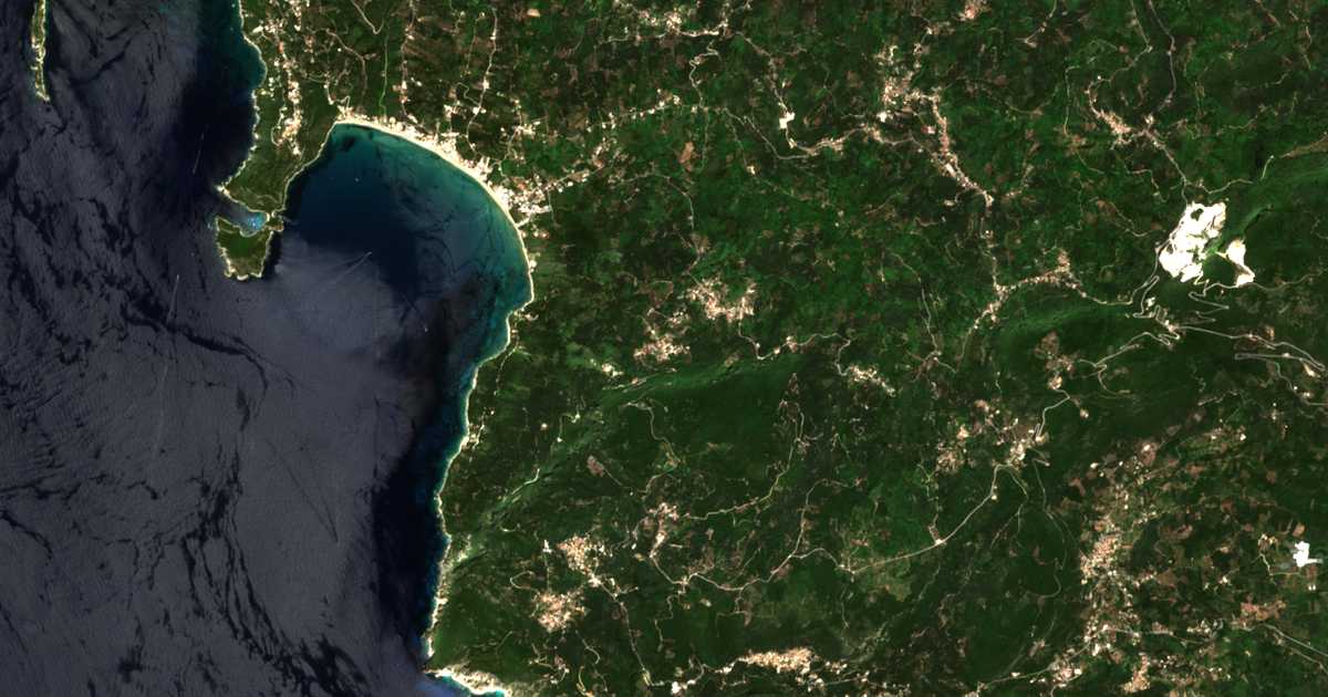 Satellitenkarte von Prinýlas