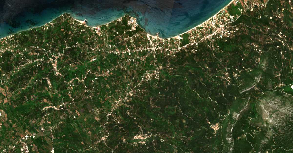 Satellitenkarte von Sfakerá