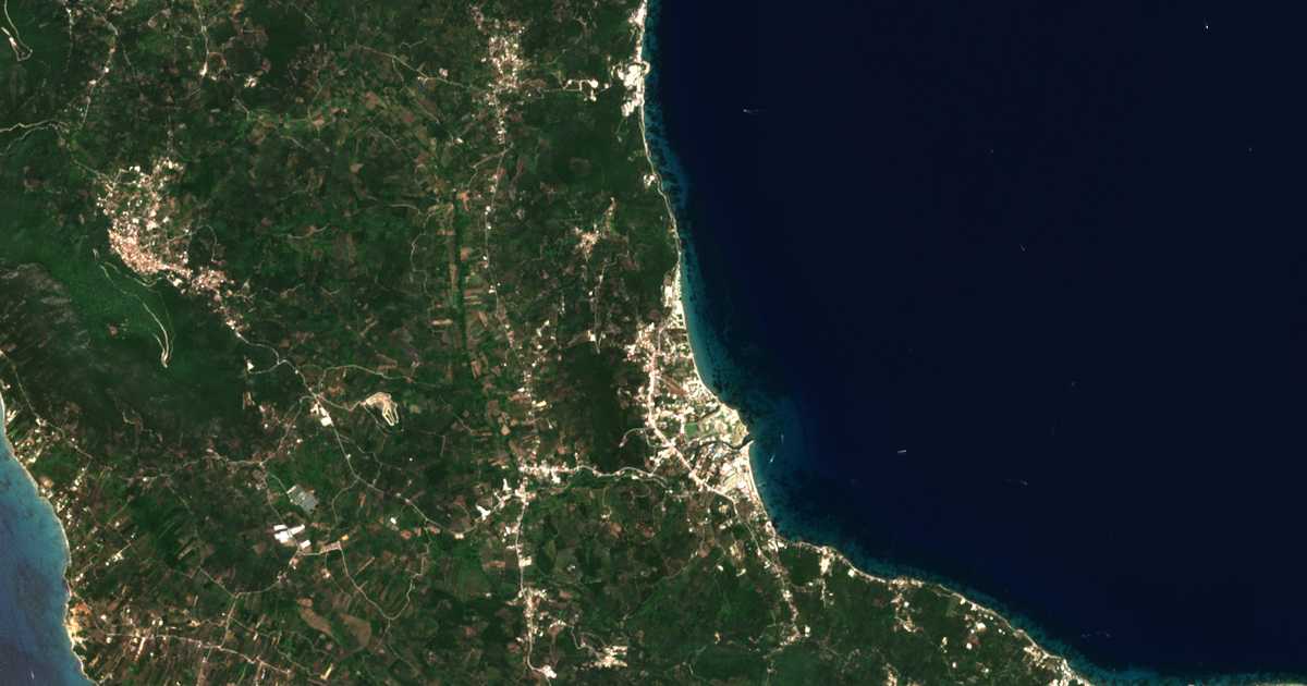 Satellitenkarte von Moraitika